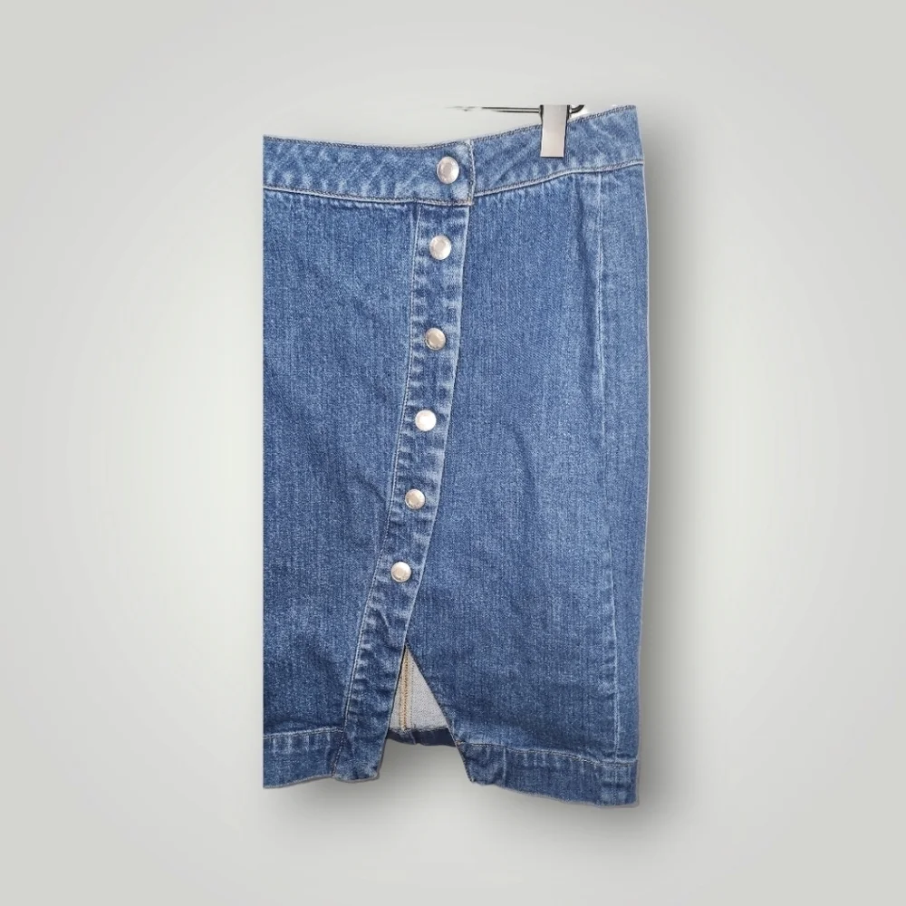 J Crew Women's Button Front Denim Skirt J8173 Size 28
